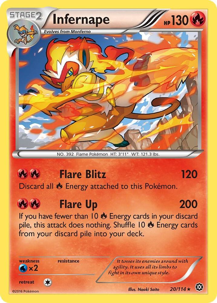 Buy Pokemon cards Australia - Infernape 20/114 Holo - Premium Raw Card from Monster Mart - Pokémon Card Emporium - Shop now at Monster Mart - Pokémon Cards Australia. NEW 22 Jul, Steam Siege, XY