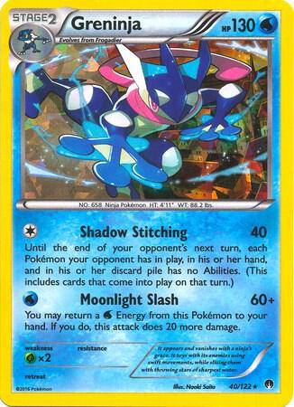 Buy Pokemon cards Australia - Greninja 40/122 Reverse Holo - Premium Raw Card from Monster Mart - Pokémon Card Emporium - Shop now at Monster Mart - Pokémon Cards Australia. BREAKpoint, NEW 22 Jul, Reverse Holo, XY