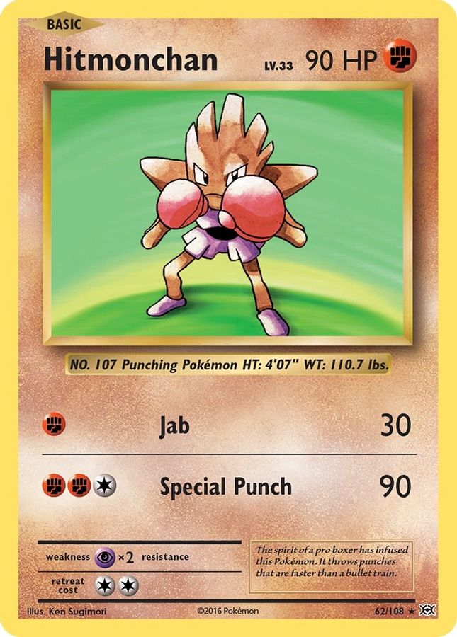 Buy Pokemon cards Australia - Hitmonchan Holo 62/108 - Premium Raw Card from Monster Mart - Pokémon Card Emporium - Shop now at Monster Mart - Pokémon Cards Australia. Evolutions, Holo, NEW 20 May, XY