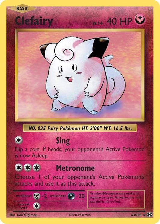 Buy Pokemon cards Australia - Clefairy Holo 63/108 - Premium Raw Card from Monster Mart - Pokémon Card Emporium - Shop now at Monster Mart - Pokémon Cards Australia. Evolutions, Holo, NEW 20 May, XY