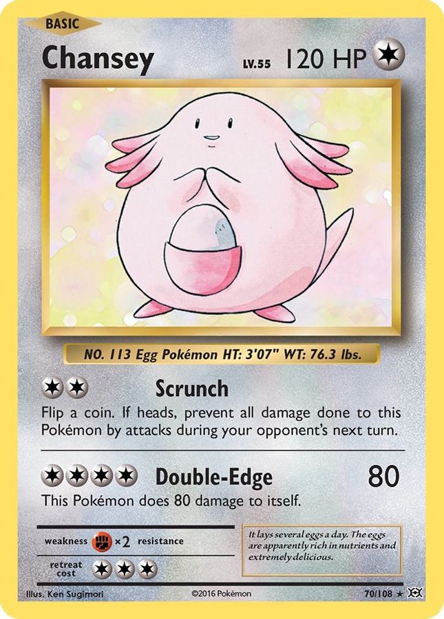 Buy Pokemon cards Australia - Chansey Holo 70/108 - Premium Raw Card from Monster Mart - Pokémon Card Emporium - Shop now at Monster Mart - Pokémon Cards Australia. Evolutions, Holo, NEW 20 May, XY