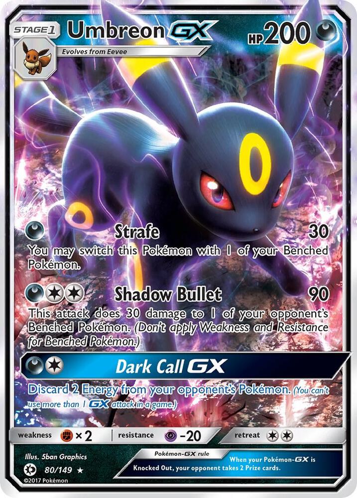 Buy Pokemon cards Australia - Umbreon GX 80/149 - Premium Raw Card from Monster Mart - Pokémon Card Emporium - Shop now at Monster Mart - Pokémon Cards Australia. GX, NEW 8 Aug, SM Base Set