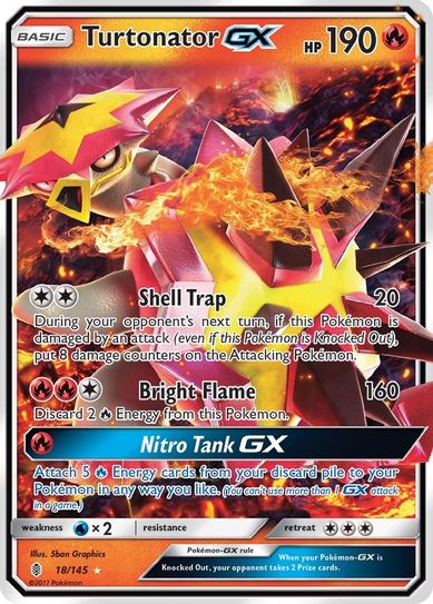 Buy Pokemon cards Australia - Turtonator GX 18/145 - Premium Raw Card from Monster Mart - Pokémon Card Emporium - Shop now at Monster Mart - Pokémon Cards Australia. Guardians Rising, GX, New 21 Mar