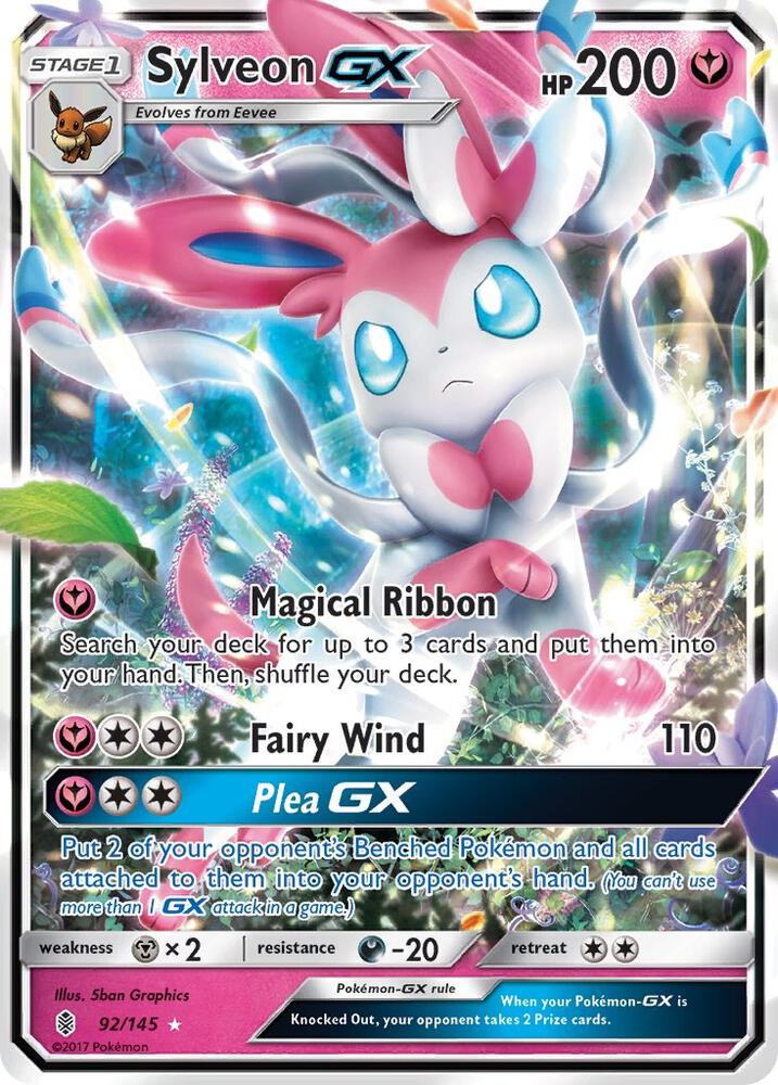 Buy Pokemon cards Australia - Sylveon GX 92/145 - Premium Raw Card from Monster Mart - Pokémon Card Emporium - Shop now at Monster Mart - Pokémon Cards Australia. Guardians Rising, GX, NEW 8 Aug, SM