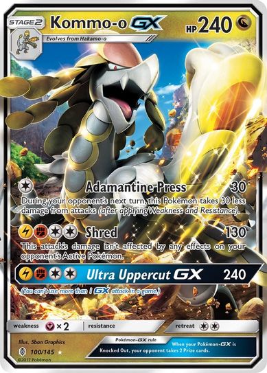 Buy Pokemon cards Australia - Kommo-o GX 100/145 - Premium Raw Card from Monster Mart - Pokémon Card Emporium - Shop now at Monster Mart - Pokémon Cards Australia. Guardians Rising, GX, New 21 Mar