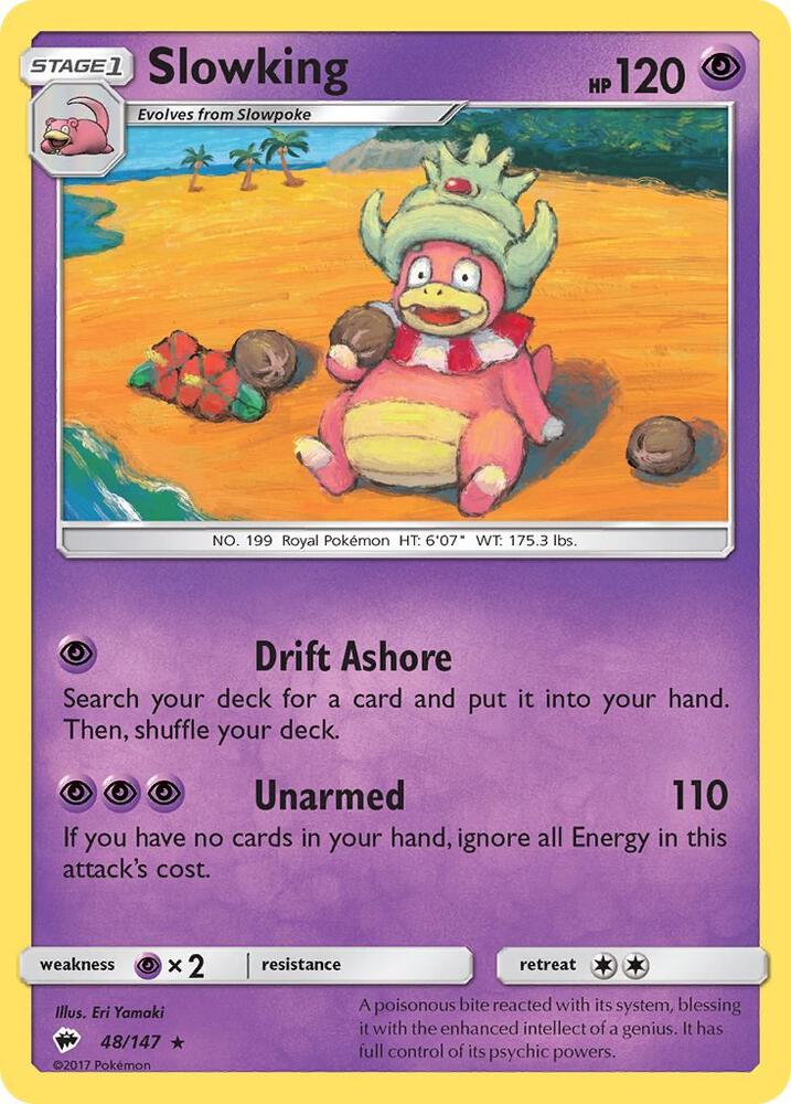 Buy Pokemon cards Australia - Slowking Reverse Holo 48/147 - Premium Raw Card from Monster Mart - Pokémon Card Emporium - Shop now at Monster Mart - Pokémon Cards Australia. Burning Shadows, NEW 9 Sep, Reverse Holo, SM