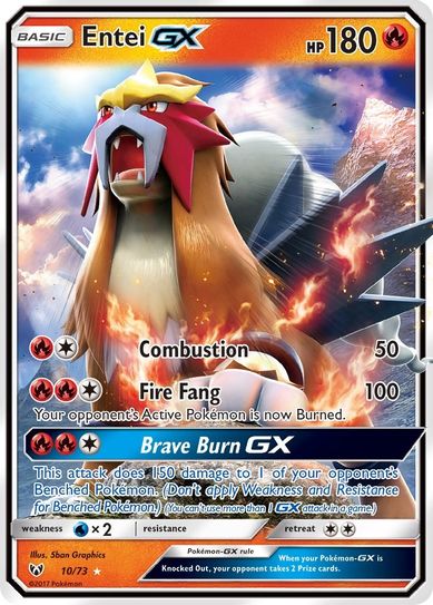 Buy Pokemon cards Australia - Entei GX 10/73 - Premium Raw Card from Monster Mart - Pokémon Card Emporium - Shop now at Monster Mart - Pokémon Cards Australia. GX, New 21 Mar, Shining Legends