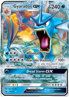 Buy Pokemon cards Australia - Gyarados GX 18/111 - Premium Raw Card from Monster Mart - Pokémon Card Emporium - Shop now at Monster Mart - Pokémon Cards Australia. Crimson Invasion, GX, NEW 10 Oct, SM