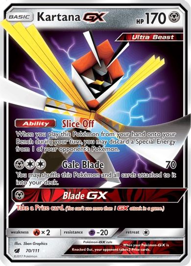 Buy Pokemon cards Australia - Kartana GX 70/111 - Premium Raw Card from Monster Mart - Pokémon Card Emporium - Shop now at Monster Mart - Pokémon Cards Australia. Crimson Invastion, GX, MMB10, New 21 Mar