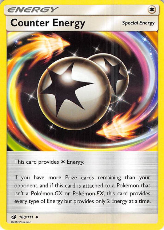 Buy Pokemon cards Australia - Counter Energy Reverse Holo 100/111 - Premium Raw Card from Monster Mart - Pokémon Card Emporium - Shop now at Monster Mart - Pokémon Cards Australia. Crimson Invasion, NEW 16 Aug, Reverse Holo, SM