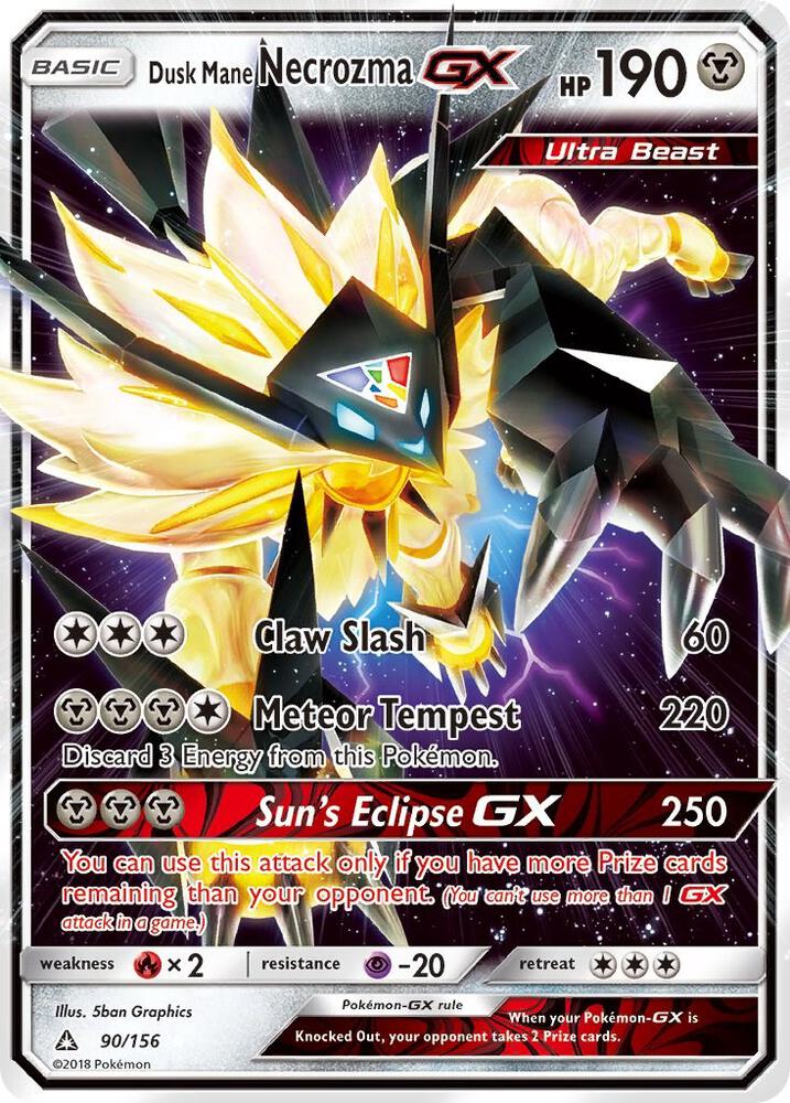 Buy Pokemon cards Australia - Necrozma GX 90/156 - Premium Raw Card from Monster Mart - Pokémon Card Emporium - Shop now at Monster Mart - Pokémon Cards Australia. GX, NEW 12 Sep, SM, Ultra Prism