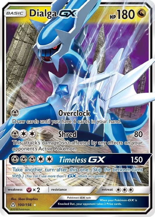 Buy Pokemon cards Australia - Dialga GX 100/156 - Premium Raw Card from Monster Mart - Pokémon Card Emporium - Shop now at Monster Mart - Pokémon Cards Australia. GX, MMB30, New 8 Apr, SM, Ultra Prism