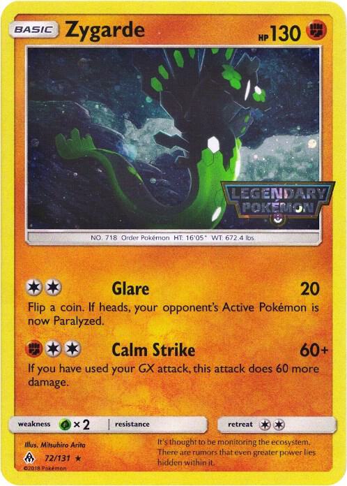 Buy Pokemon cards Australia - Zygarde 72/131 Stamped - Premium Raw Card from Monster Mart - Pokémon Card Emporium - Shop now at Monster Mart - Pokémon Cards Australia. Cosmos Holo, Legendary Pokemon, NEW 21 Nov, Promo