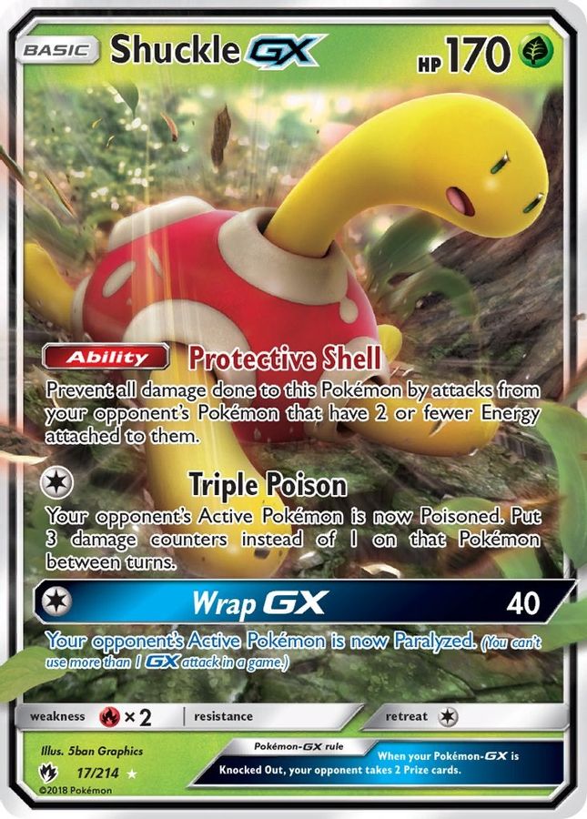 Buy Pokemon cards Australia - Shuckle GX 17/214 - Premium Raw Card from Monster Mart - Pokémon Card Emporium - Shop now at Monster Mart - Pokémon Cards Australia. GX, Lost Thunder, NEW 8 May