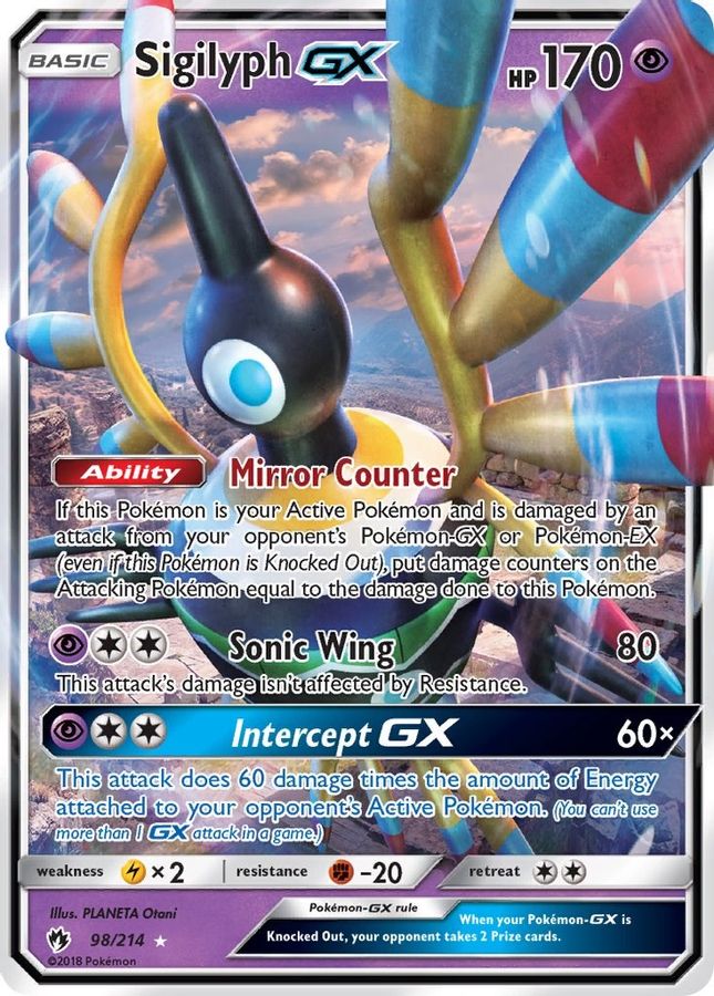 Buy Pokemon cards Australia - Sigilyph GX 98/214 - Premium Raw Card from Monster Mart - Pokémon Card Emporium - Shop now at Monster Mart - Pokémon Cards Australia. GX, Lost Thunder, NEW 8 May