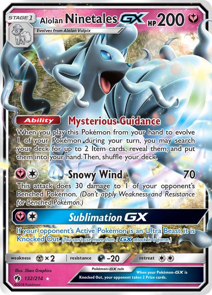 Buy Pokemon cards Australia - Ninetales GX 132/214 - Premium Raw Card from Monster Mart - Pokémon Card Emporium - Shop now at Monster Mart - Pokémon Cards Australia. GX, Lost Thunder, NEW 8 Aug, SM