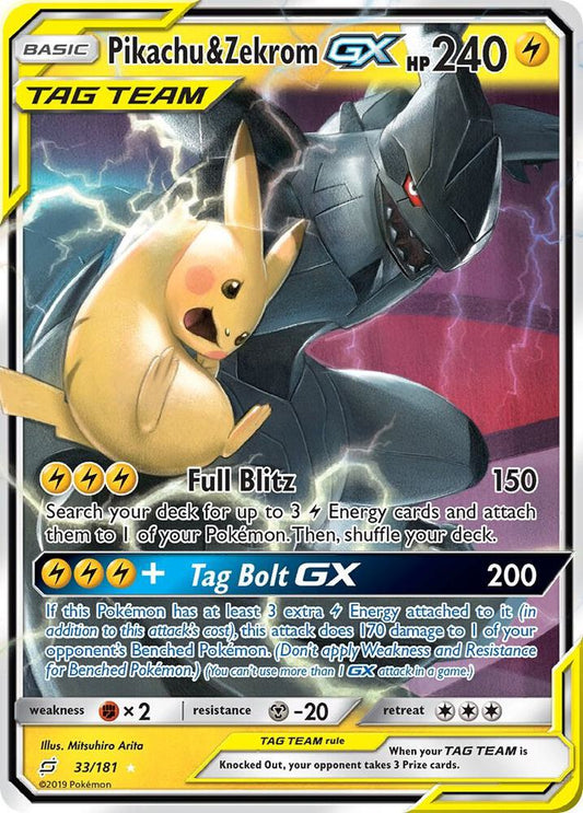 Buy Pokemon cards Australia - Pikachu & Zekrom GX 33/181 - Premium Raw Card from Monster Mart - Pokémon Card Emporium - Shop now at Monster Mart - Pokémon Cards Australia. GX, NEW 8 Aug, SM, Tag Team, Team Up