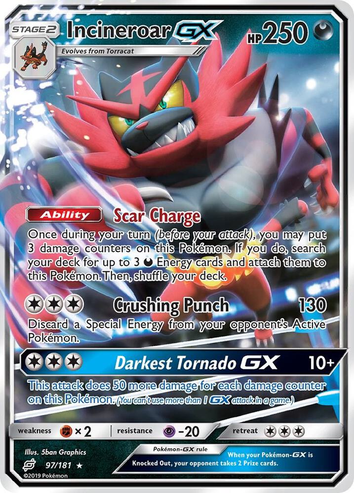 Buy Pokemon cards Australia - Incineroar GX 97/181 - Premium Raw Card from Monster Mart - Pokémon Card Emporium - Shop now at Monster Mart - Pokémon Cards Australia. GX, NEW 21 Nov, SM, Team Up, Ultra Rare