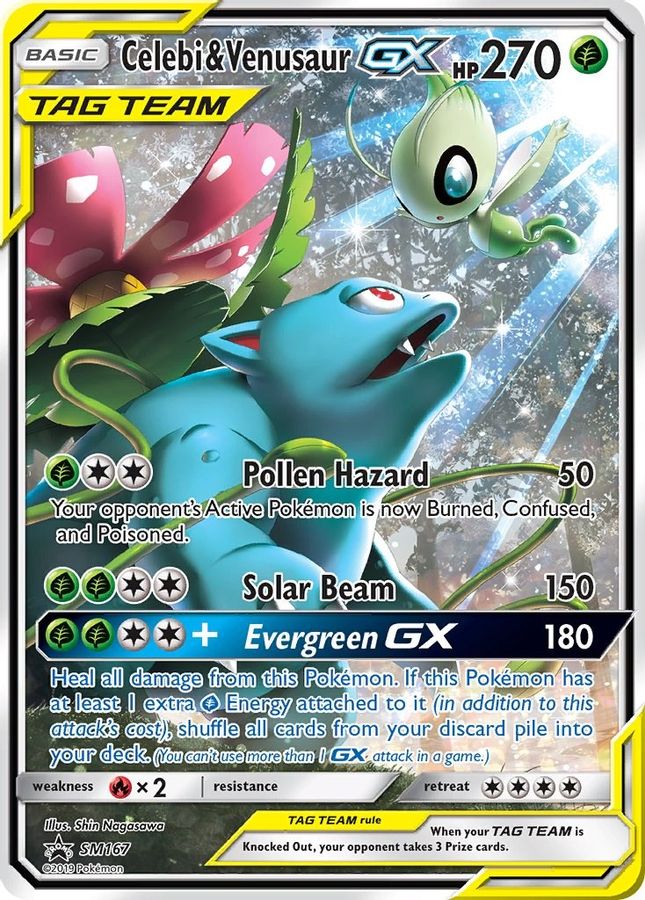 Buy Pokemon cards Australia - Celebi & Venusaur GX SM167 - Premium Raw Card from Monster Mart - Pokémon Card Emporium - Shop now at Monster Mart - Pokémon Cards Australia. GX, NEW 8 May, Promo, SM Promo, Tag Team