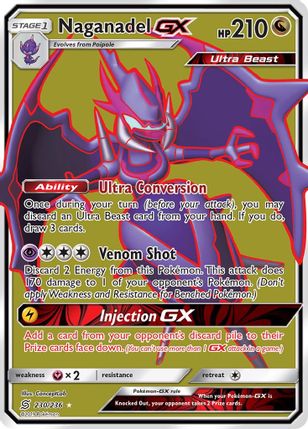 Buy Pokemon cards Australia - Naganadel GX 230/236 - Premium Raw Card from Monster Mart - Pokémon Card Emporium - Shop now at Monster Mart - Pokémon Cards Australia. Full Art, GX, NEW 19 Jun, Sm, Unified Minds