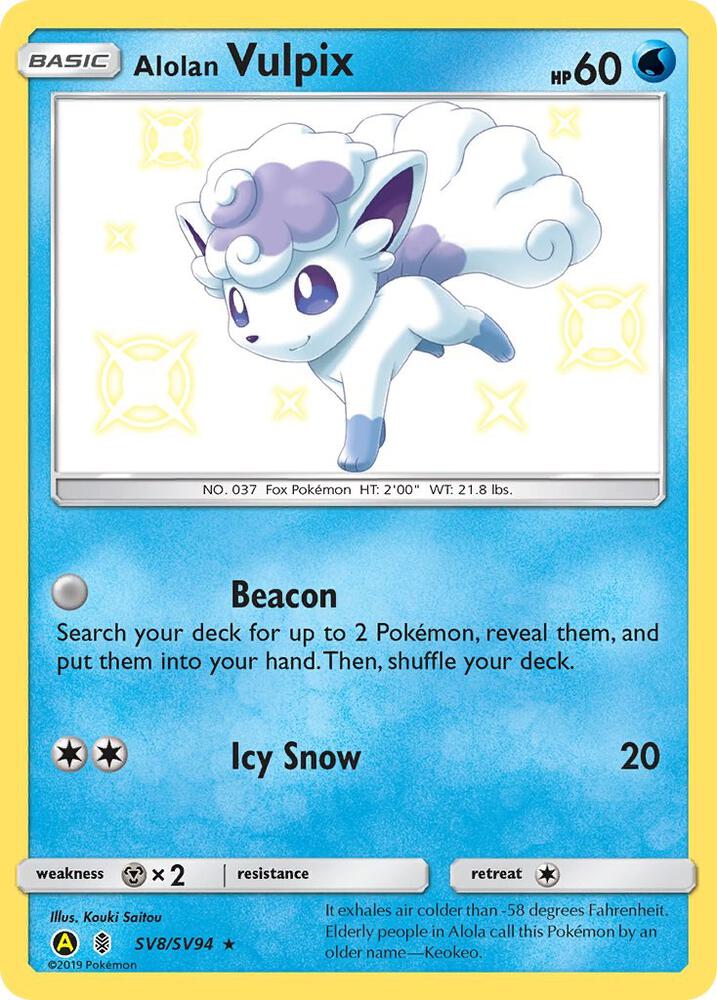 Buy Pokemon cards Australia - Vulpix SV8/SV94 - Premium Raw Card from Monster Mart - Pokémon Card Emporium - Shop now at Monster Mart - Pokémon Cards Australia. Baby Shiny, Hidden Fates, NEW 8 Aug, Shiny Holo Rare, Shiny Vault