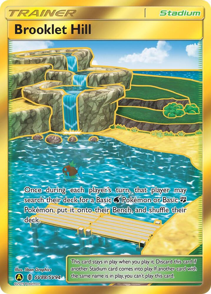 Buy Pokemon cards Australia - Brooklet Hill SV88/SV94 - Premium Raw Card from Monster Mart - Pokémon Card Emporium - Shop now at Monster Mart - Pokémon Cards Australia. Gold, Hidden Fates, NEW 21 Nov, Shiny Holo Rare, Shiny Vault, Trainer