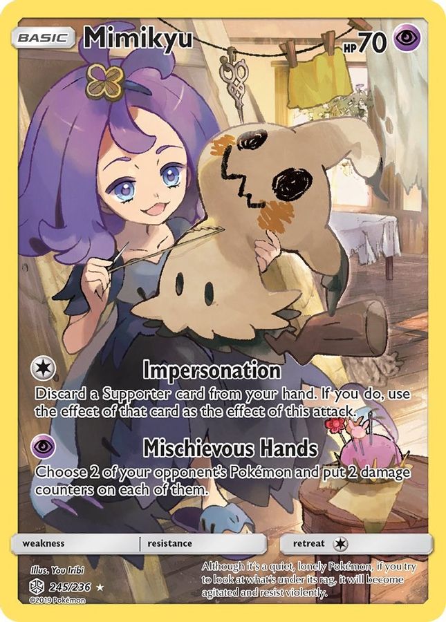 Buy Pokemon cards Australia - Mimikyu 245/236 - Premium Raw Card from Monster Mart - Pokémon Card Emporium - Shop now at Monster Mart - Pokémon Cards Australia. Cosmic Eclipse, NEW 1 July, Secret Rare