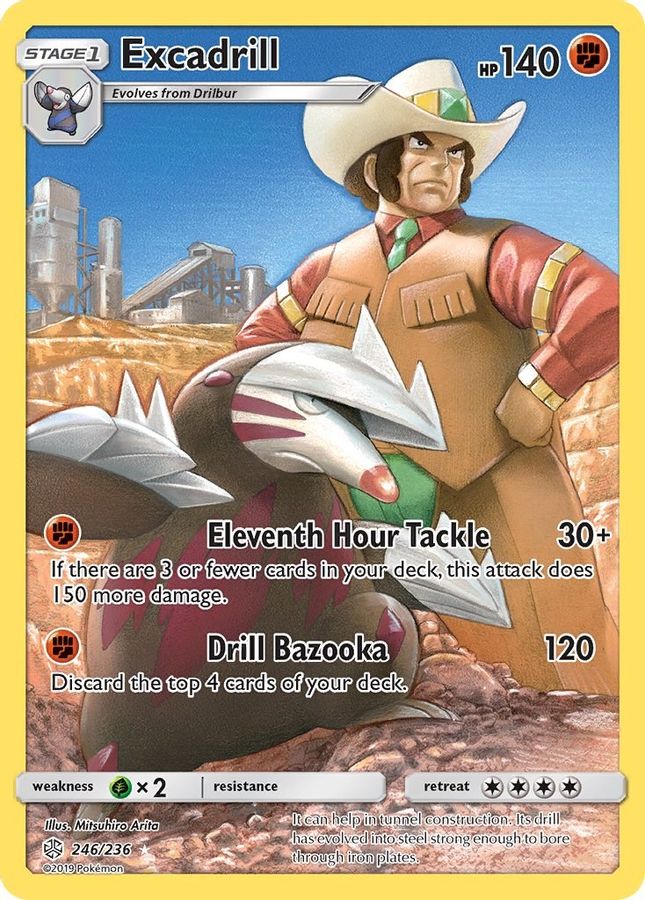 Buy Pokemon cards Australia - Excadrill 246/236 - Premium Raw Card from Monster Mart - Pokémon Card Emporium - Shop now at Monster Mart - Pokémon Cards Australia. Cosmic Eclipse, NEW 8 May, Secret Rare