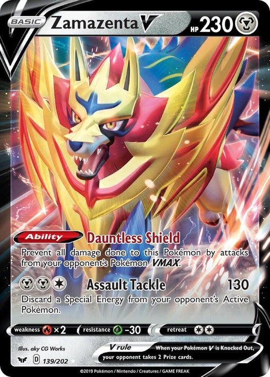 Buy Pokemon cards Australia - Zamazenta V 139/202 - Premium Raw Card from Monster Mart - Pokémon Card Emporium - Shop now at Monster Mart - Pokémon Cards Australia. NEW 22 Jul, Sword & Shield, Sword & Shield Base Set