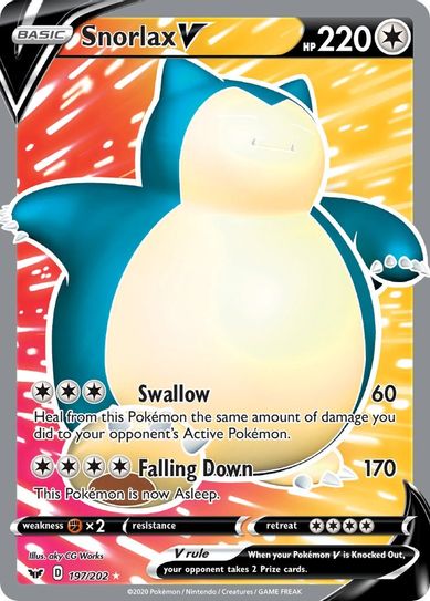 Buy Pokemon cards Australia - Snorlax V 197/202 - Premium Raw Card from Monster Mart - Pokémon Card Emporium - Shop now at Monster Mart - Pokémon Cards Australia. Full Art, New 21 Mar, Sword & Shield