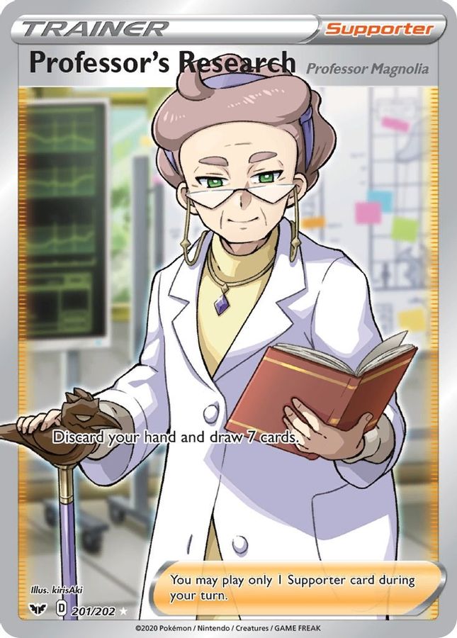 Buy Pokemon cards Australia - Professor's Research 201/202 - Premium Raw Card from Monster Mart - Pokémon Card Emporium - Shop now at Monster Mart - Pokémon Cards Australia. Full Art, New 24 Apr, Sword & Shield, Sword & Shield Base Set, Trainer