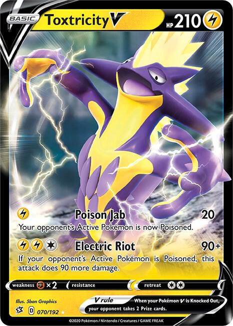 Buy Pokemon cards Australia - Toxtricity V 070/192 - Premium Raw Card from Monster Mart - Pokémon Card Emporium - Shop now at Monster Mart - Pokémon Cards Australia. NEW 16 Aug, Rebel Clash