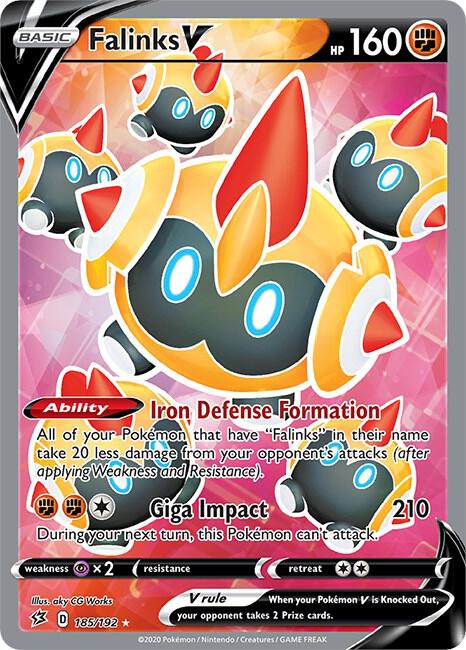 Buy Pokemon cards Australia - Falinks V 185/192 - Premium Raw Card from Monster Mart - Pokémon Card Emporium - Shop now at Monster Mart - Pokémon Cards Australia. Full Art, NEW 28 Aug, Rebel Clash