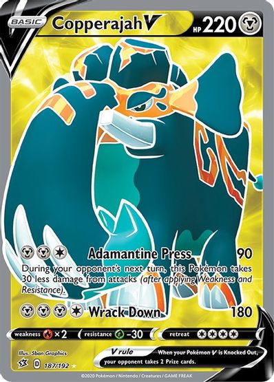 Buy Pokemon cards Australia - Copperajah V 187/192 - Premium Raw Card from Monster Mart - Pokémon Card Emporium - Shop now at Monster Mart - Pokémon Cards Australia. Full Art, New 21 Mar, Sword & Shield