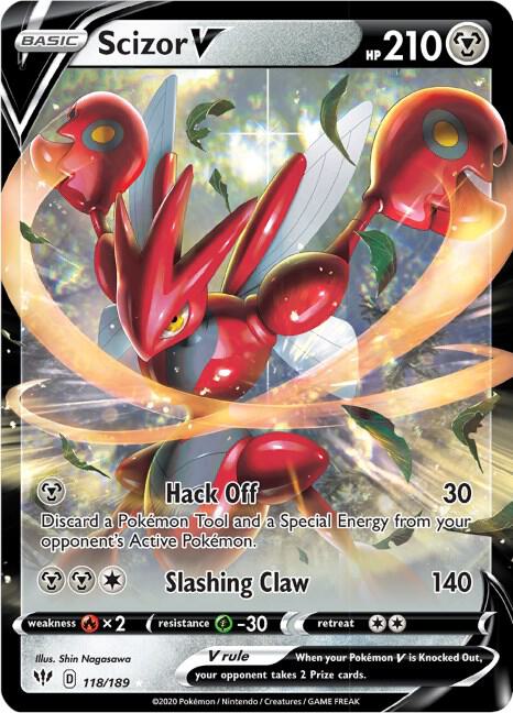 Buy Pokemon cards Australia - Scizor V 118/189 - Premium Raw Card from Monster Mart - Pokémon Card Emporium - Shop now at Monster Mart - Pokémon Cards Australia. Darkness Ablaze, NEW 13 Aug