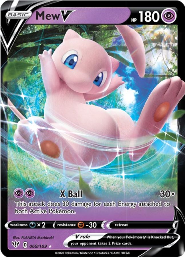 Buy Pokemon cards Australia - Mew V 069/189 - Premium Raw Card from Monster Mart - Pokémon Card Emporium - Shop now at Monster Mart - Pokémon Cards Australia. Darkness Ablaze, NEW 7 Jun