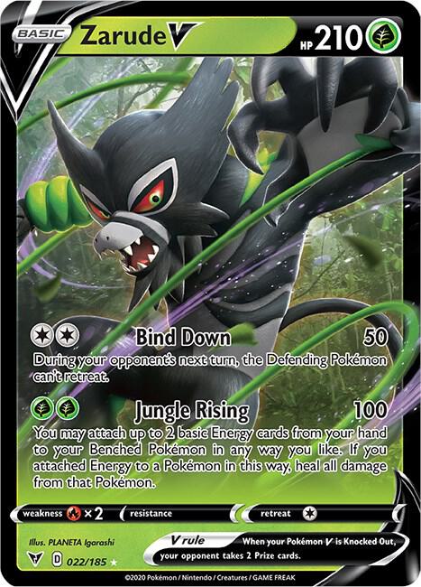 Buy Pokemon cards Australia - Zarude V 022/185 - Premium Raw Card from Monster Mart - Pokémon Card Emporium - Shop now at Monster Mart - Pokémon Cards Australia. NEW 22 Jul, Vivid Voltage