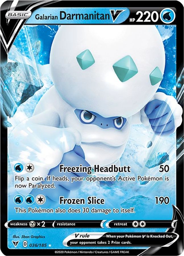 Buy Pokemon cards Australia - Darmanitan V 036/185 - Premium Raw Card from Monster Mart - Pokémon Card Emporium - Shop now at Monster Mart - Pokémon Cards Australia. NEW 20 May, Vivid Voltage