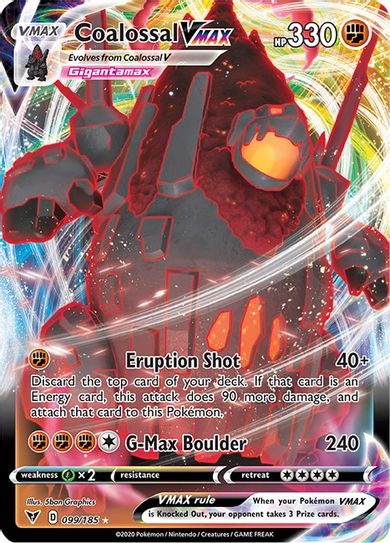 Buy Pokemon cards Australia - Coalossal VMAX 099/185 - Premium Raw Card from Monster Mart - Pokémon Card Emporium - Shop now at Monster Mart - Pokémon Cards Australia. New 21 Mar, Vivid Voltage, VMAX