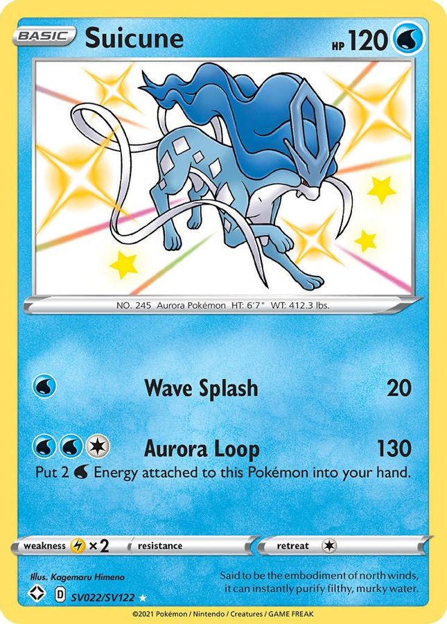 Buy Pokemon cards Australia - Suicune SV022/SV122 - Premium Raw Card from Monster Mart - Pokémon Card Emporium - Shop now at Monster Mart - Pokémon Cards Australia. Baby Shiny, New 24 Apr, Shining Fates, Shiny Holo Rare, Shiny Vault