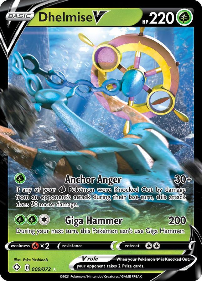 Buy Pokemon cards Australia - Dhelmise V 009/072 - Premium Raw Card from Monster Mart - Pokémon Card Emporium - Shop now at Monster Mart - Pokémon Cards Australia. New 17 Apr, Shining Fates