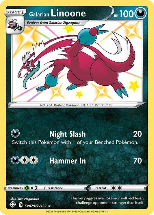 Buy Pokemon cards Australia - Linoone SV079/SV122 - Premium Raw Card from Monster Mart - Pokémon Card Emporium - Shop now at Monster Mart - Pokémon Cards Australia. Baby Shiny, NEW 23 Sep, Shining Fates, Shiny Holo Rare, Shiny Vault