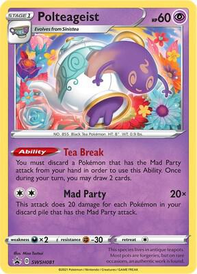 Buy Pokemon cards Australia - Polteageist SWSH081 - Premium Raw Card from Monster Mart - Pokémon Card Emporium - Shop now at Monster Mart - Pokémon Cards Australia. NEW 22 Jul, Promo, Sword & Shield Promo