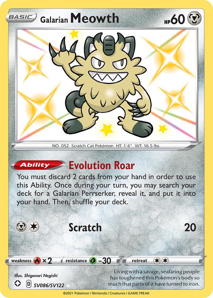 Buy Pokemon cards Australia - Meowth SV086/SV122 - Premium Raw Card from Monster Mart - Pokémon Card Emporium - Shop now at Monster Mart - Pokémon Cards Australia. Baby Shiny, NEW 23 Sep, Shining Fates, Shiny Holo Rare, Shiny Vault