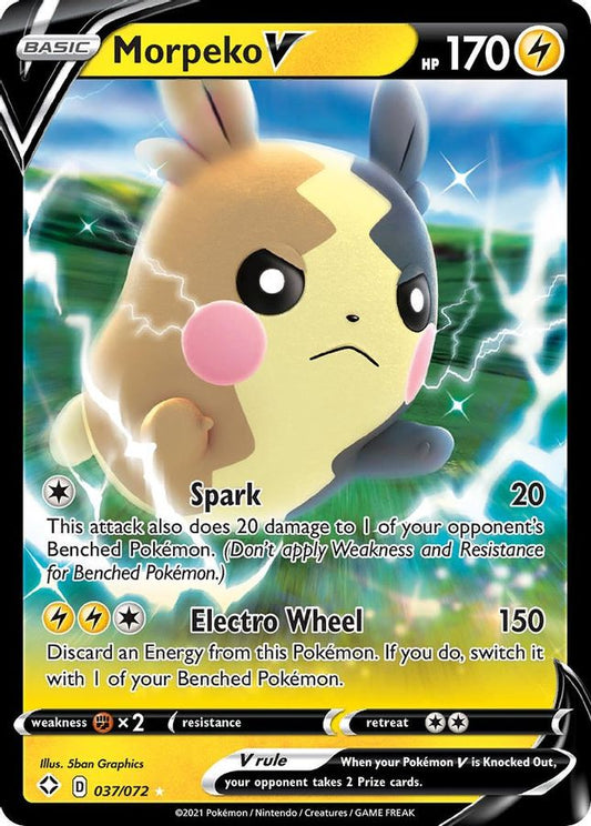 Buy Pokemon cards Australia - Morpeko V 037/072 - Premium Raw Card from Monster Mart - Pokémon Card Emporium - Shop now at Monster Mart - Pokémon Cards Australia. New 17 Apr, Shining Fates