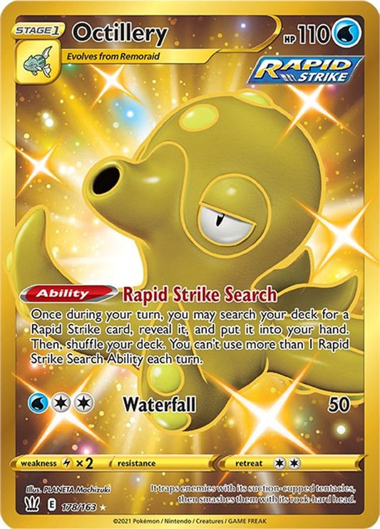 Buy Pokemon cards Australia - Octillery 178/163 - Premium Raw Card from Monster Mart - Pokémon Card Emporium - Shop now at Monster Mart - Pokémon Cards Australia. Battle Styles, Gold, NEW 8 May, Secret Rare