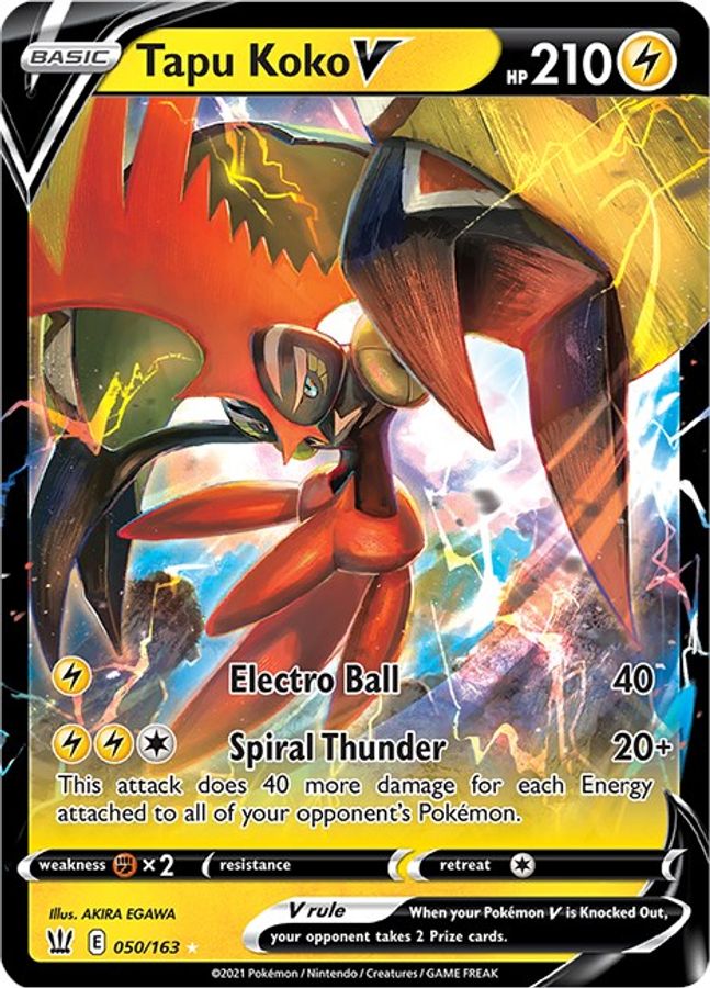 Buy Pokemon cards Australia - Tapu Koko V 050/163 - Premium Raw Card from Monster Mart - Pokémon Card Emporium - Shop now at Monster Mart - Pokémon Cards Australia. Battle Styles, NEW 20 May