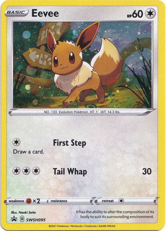 Buy Pokemon cards Australia - Eevee SWSH095 - Premium Raw Card from Monster Mart - Pokémon Card Emporium - Shop now at Monster Mart - Pokémon Cards Australia. NEW 23 Aug, Promo, Sword & Shield Promo