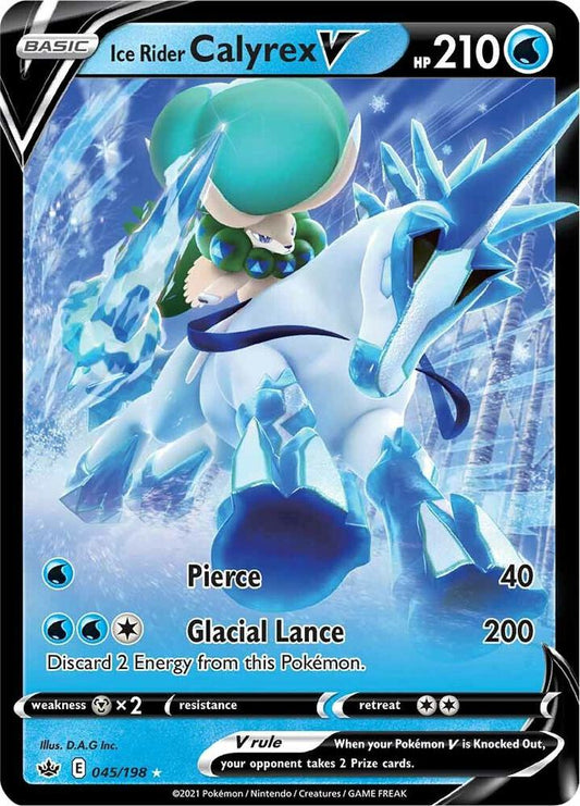 Buy Pokemon cards Australia - Calyrex V 045/198 - Premium Raw Card from Monster Mart - Pokémon Card Emporium - Shop now at Monster Mart - Pokémon Cards Australia. Chilling Reign, NEW 15 Jul