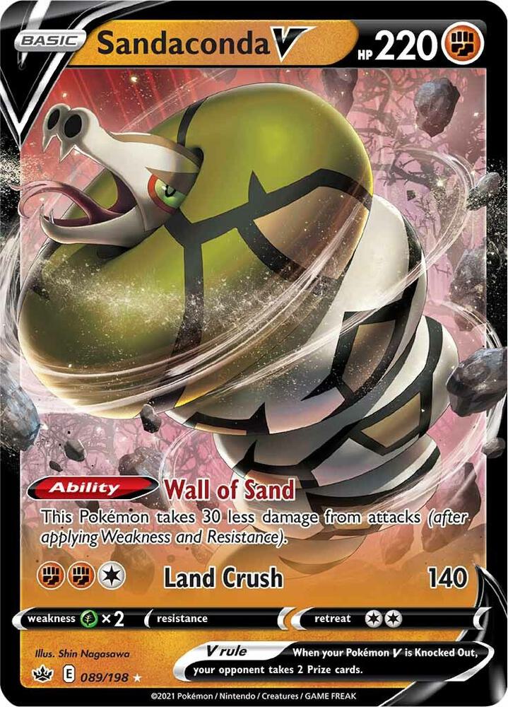 Buy Pokemon cards Australia - Sandaconda V 089/198 - Premium Raw Card from Monster Mart - Pokémon Card Emporium - Shop now at Monster Mart - Pokémon Cards Australia. Chilling Reign, NEW 10 Oct